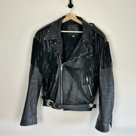Screaming Eagle Other - Vintage Screaming Eagle fringe moto biker leather jacket